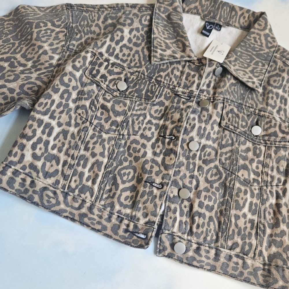 Windsor Leopard Print Denim Jacket - Picture 10 of 11